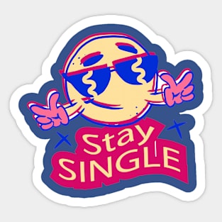 Anti Valentines Day Stay Single Sticker